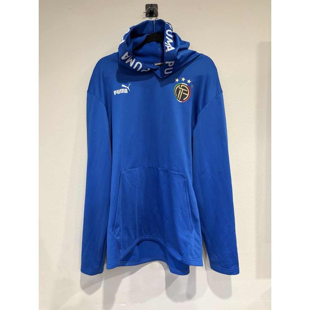 Men's Puma Italy Soccer Hoodie Sweatshirt Jersey FtblCore Fan Fleece XXL